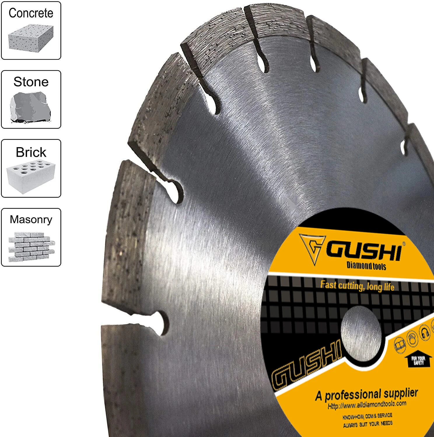 Disco de diamante, Diamond Cutting Disc 230 mm x22.2 for Concrete, Natural stone, stone, Brick.