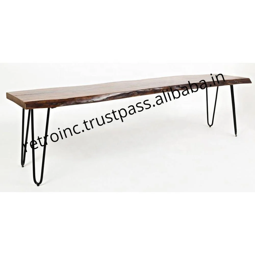 
Vintage Industrial Live Edge 70 inch Bench Jodhpur Modern Acacia Live Edge Bench European Style French Design bench 