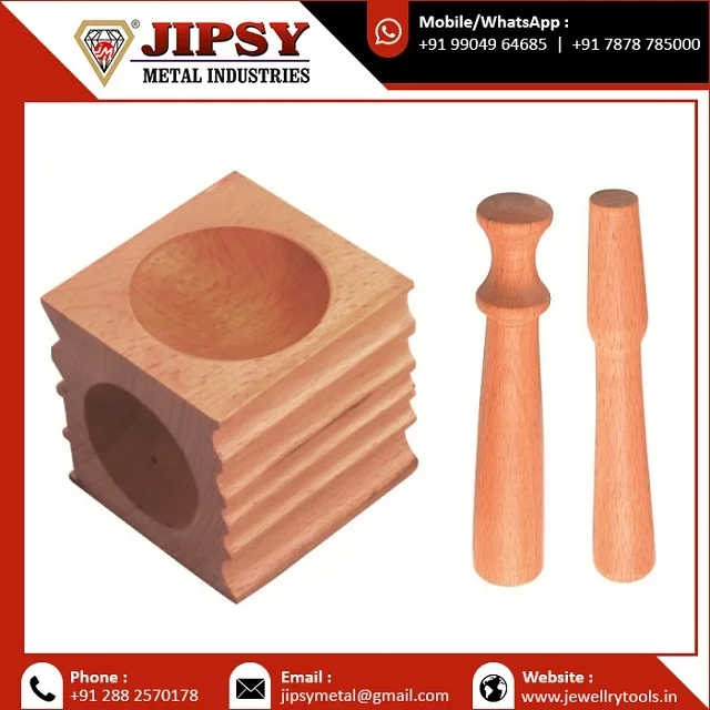 Wooden Pear Shaped Non Marring Dapping Doming plates Block with 11 Cavity Jewelry Making Metal Forming Shaping Tool