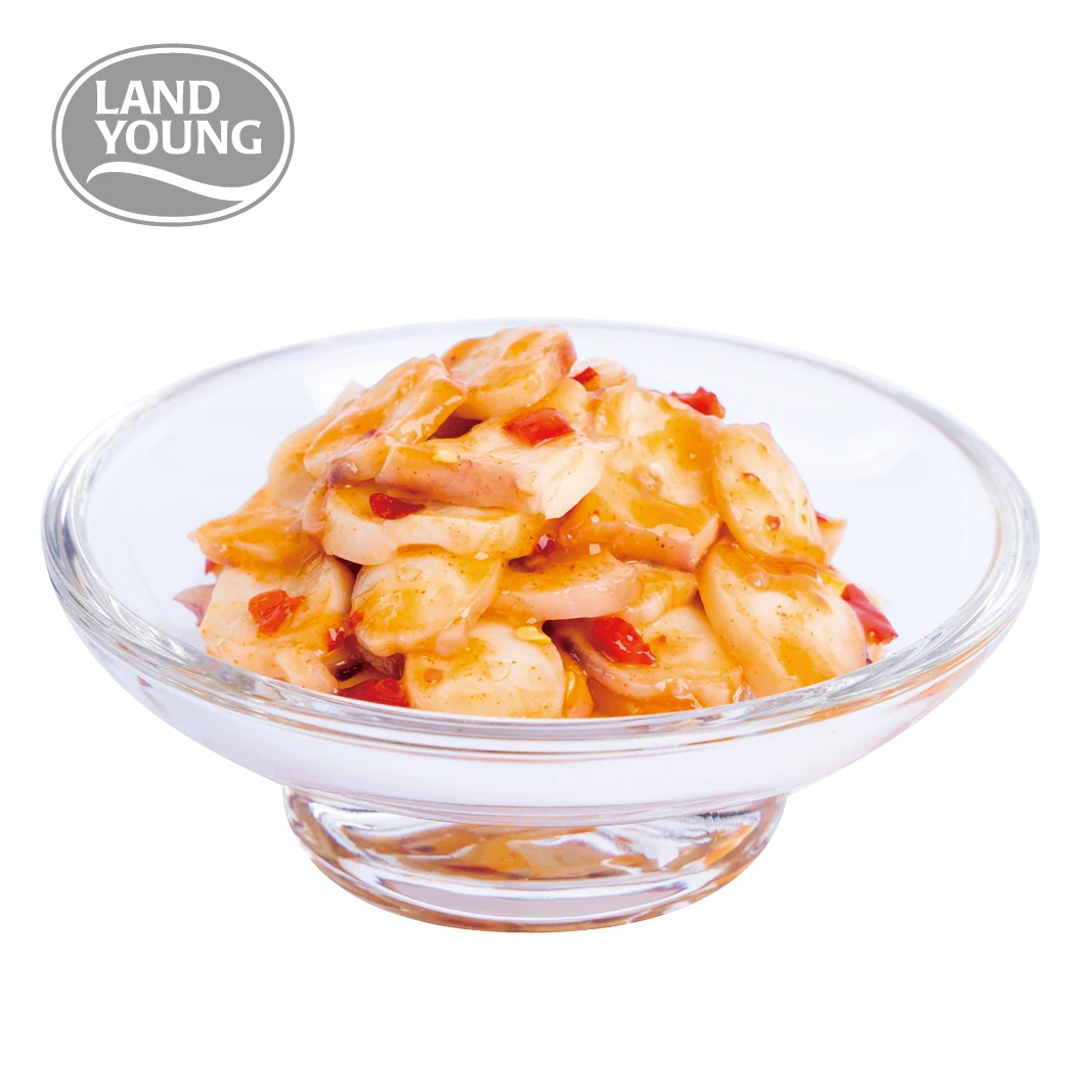 Разумная цена, замороженные морепродукты, приправленный кальмар с корейским соусом чили (нарезанный)