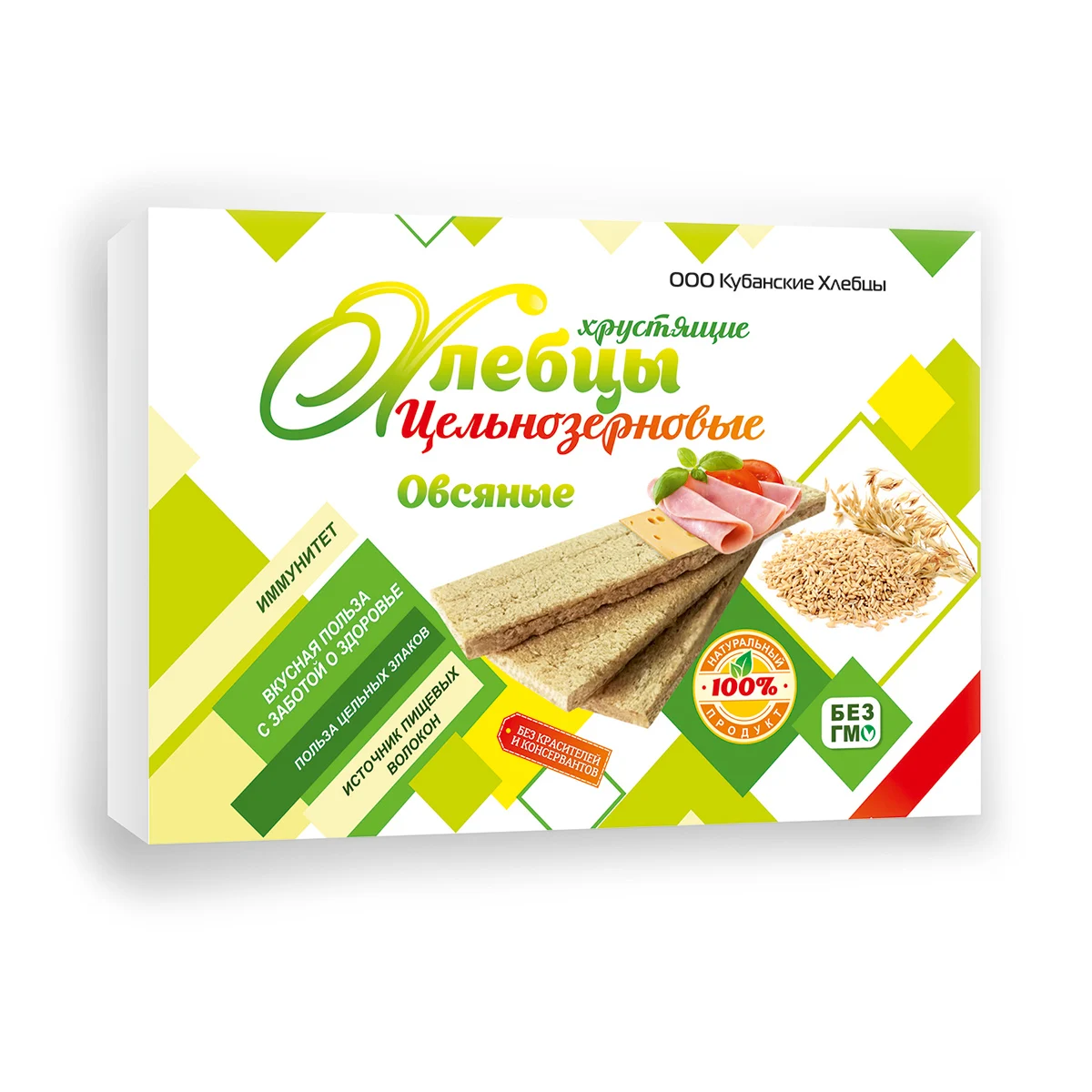 Premium natural wholegrain oatmeal crispbreads 100g pack