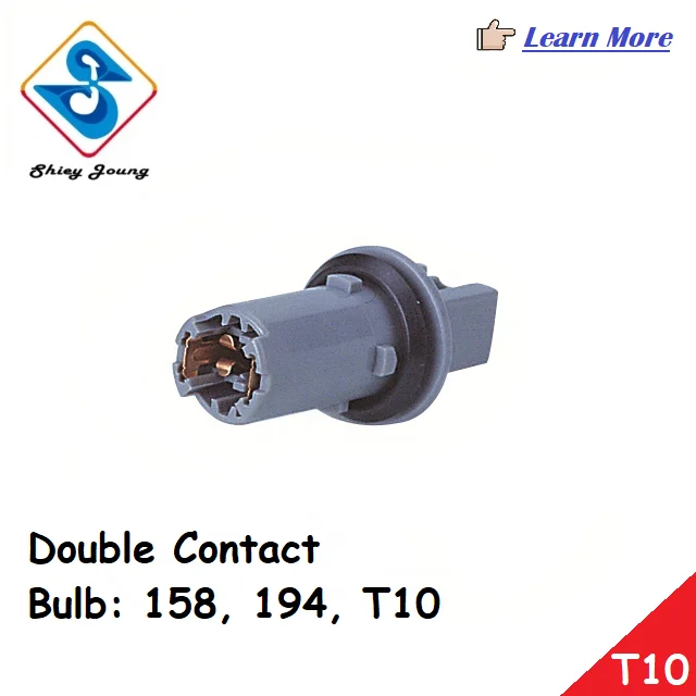Tail Lamp Double Contact 2 Pin Auto Connector T10 158 194 Bulb Lamp Socket Assemblies Lamp Holder