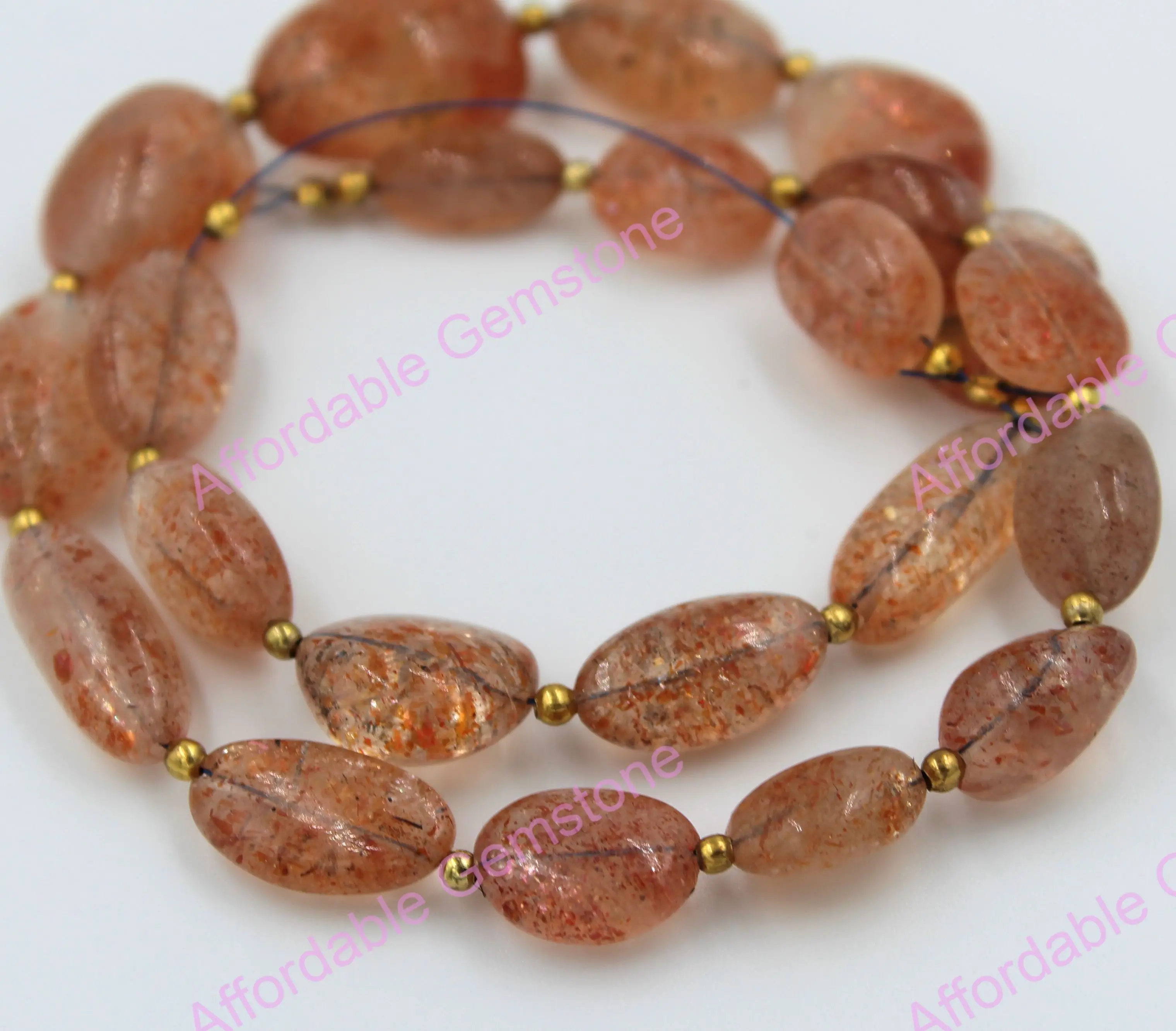 Natural Sunstone Nugget shape gemstone Drilled Gemstones Polished Jewelry Making stone Cut Stones Loose Stone Size 8 to 12 mm