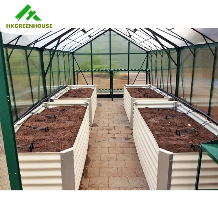 Climate Control Screen High Quality Diy Winter Garden Greenhouses Single-span Agricultural Greenhouses Green Powder Coated 6mm