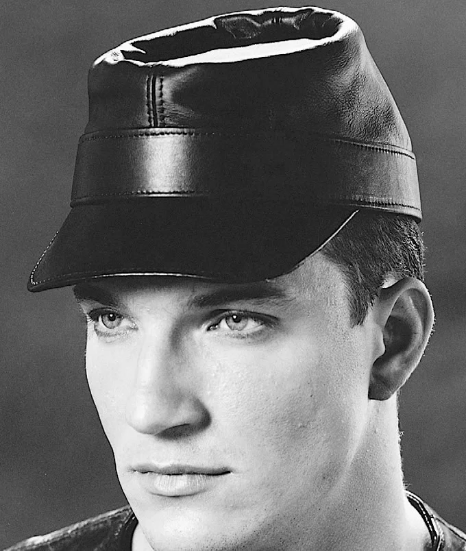 HMB-904G LEATHER HATS CIVIL WAR STYLE RUSSIAN CAPTAIN HAT BLACK