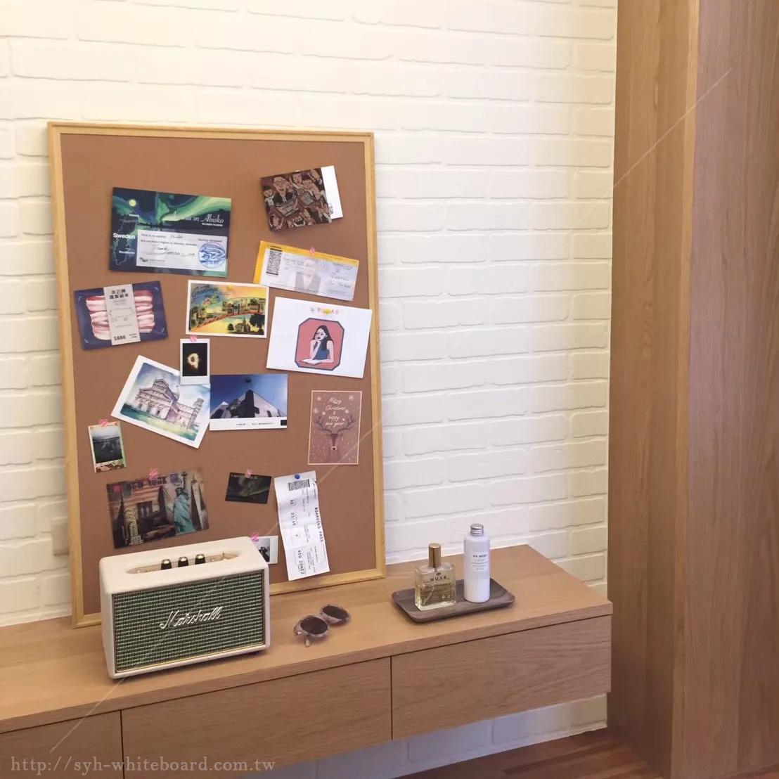 
Classy Imitated Wooden Frame Memo Pin Board Cork Board Bulletin Board Wall Decor 