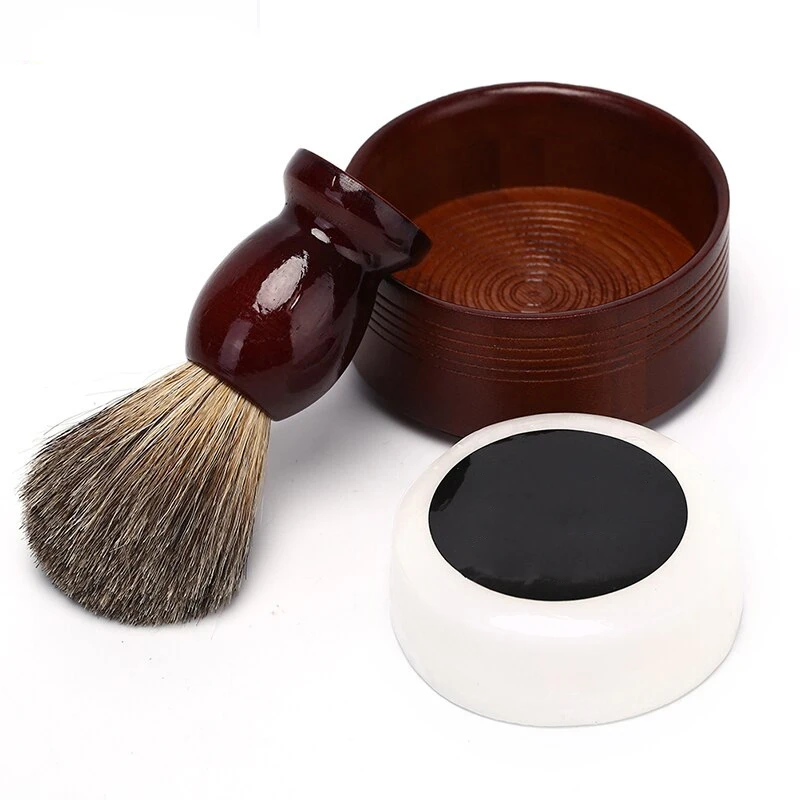 Pure Man Badger Hair Brush 100% Wood Shaving For Razor He Double Straight Edge Classic Safety Razor Safety