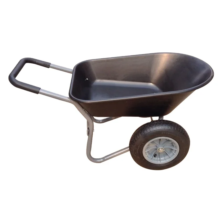 Efficient Load Bearing High Quality Heavy Duty Polythylene Bathtub Pneumatic Solid Wheel Wheelbarrow WB3807