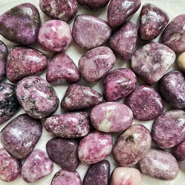 Natural Gemstone Crystal Lepidolite Tumble Stone For Wholesale Lepidolite Tumbled Stones Buy From N H Agate