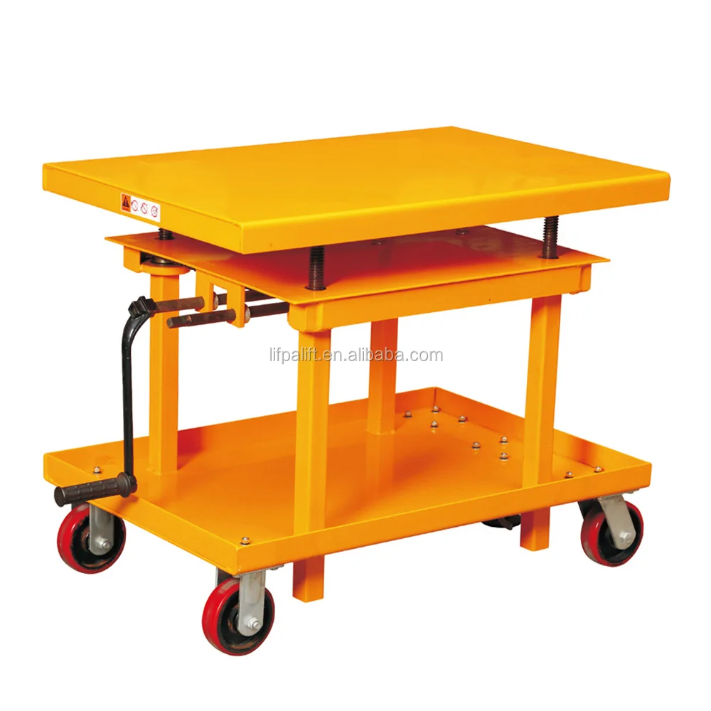 1000kg portable hydraulic heavy duty platform trolley