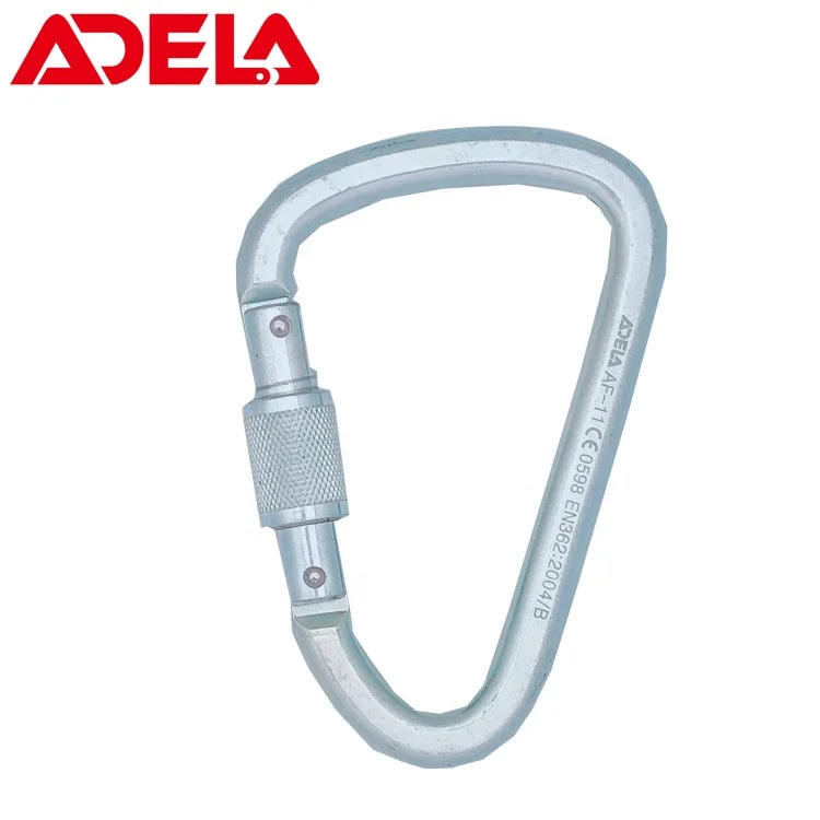 ADELA 35kN Snap Hook Carabiner Clip Industrial Alloy Titanium Zinc Aluminum Steel Connecting Link for Vehicles