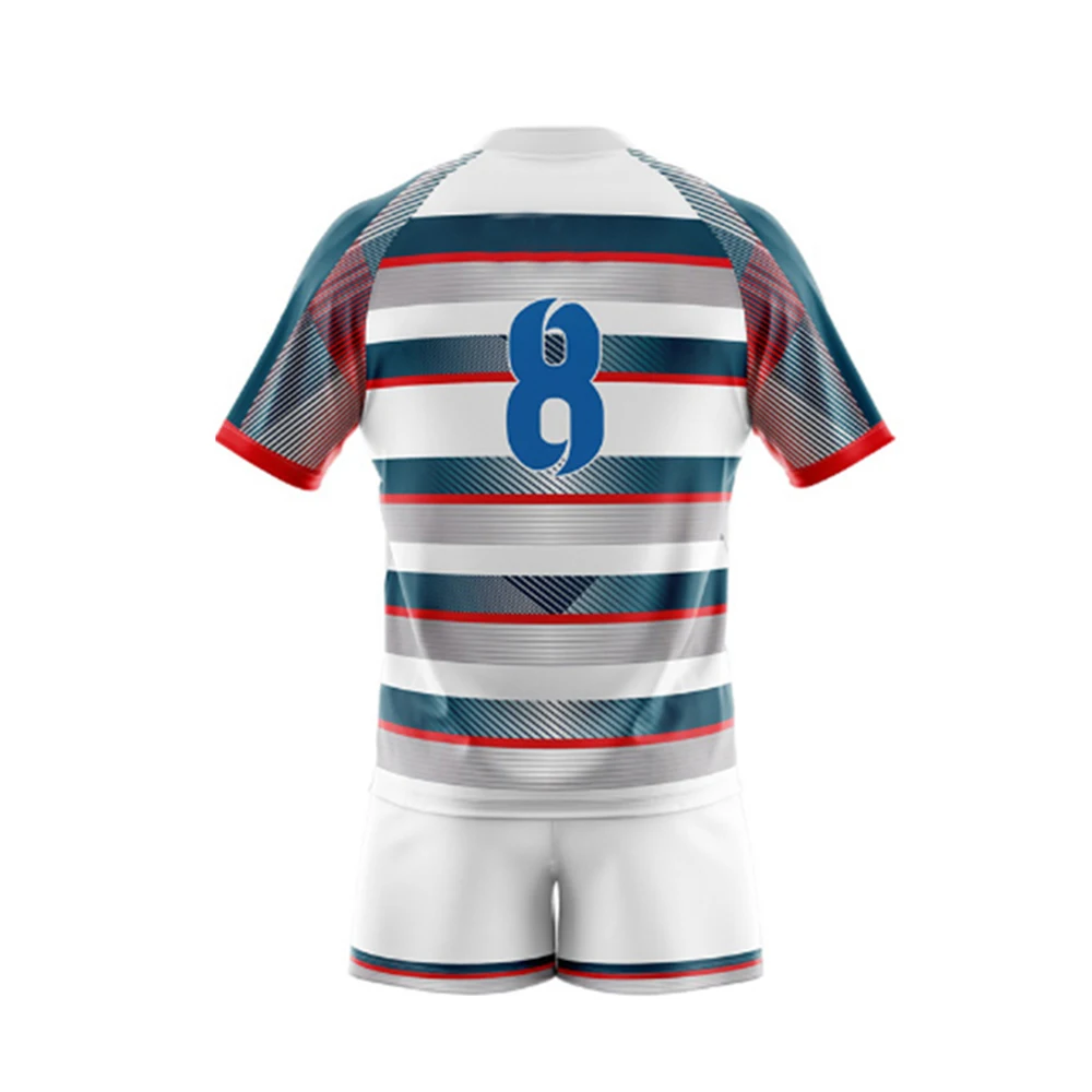  Взрослая команда полный комплект униформа для регби индивидуальная этикетка печать Горячая Распродажа большая спортивная одежда Униформа