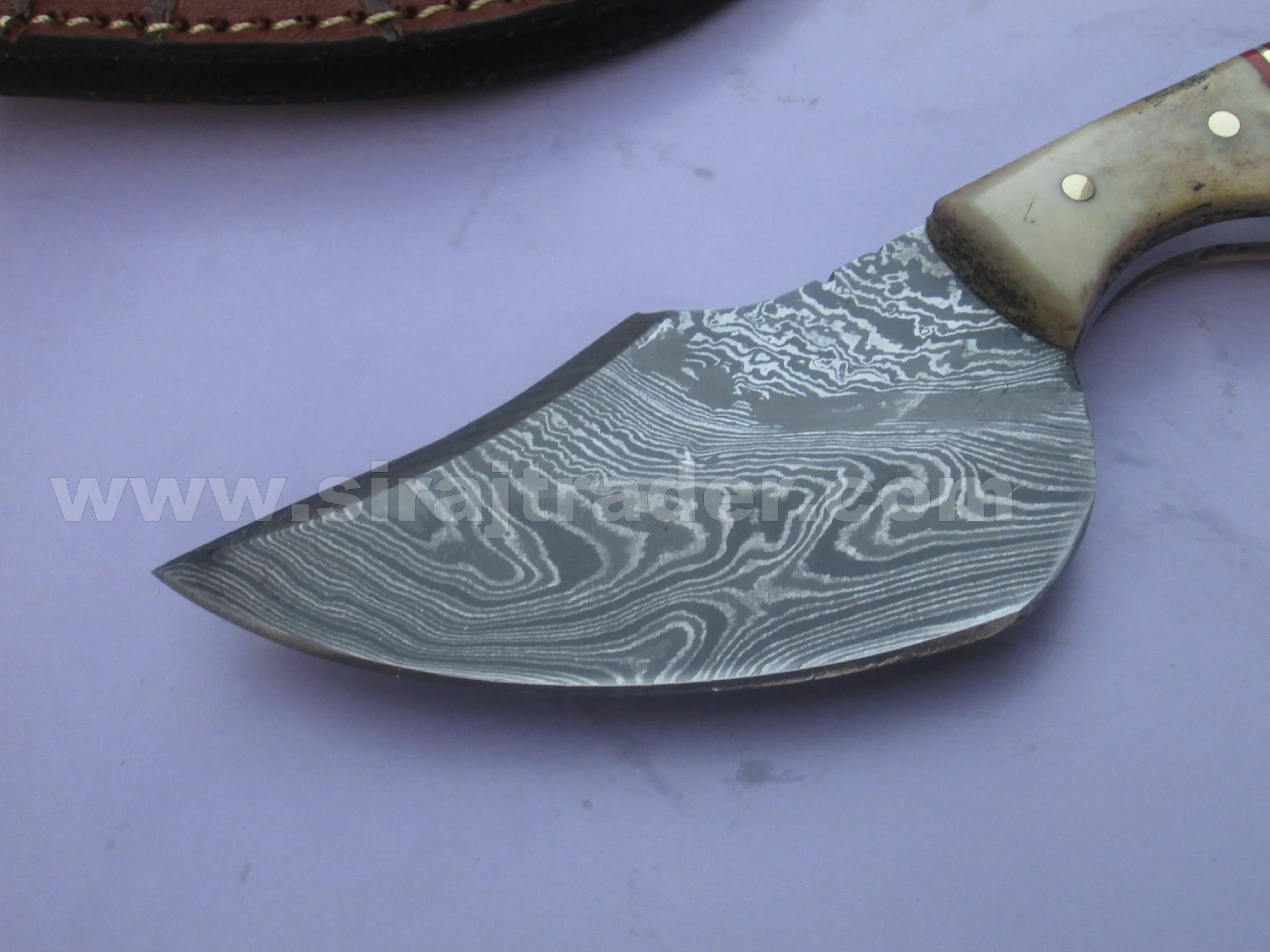Ручка ножа из дамасской стали ручной