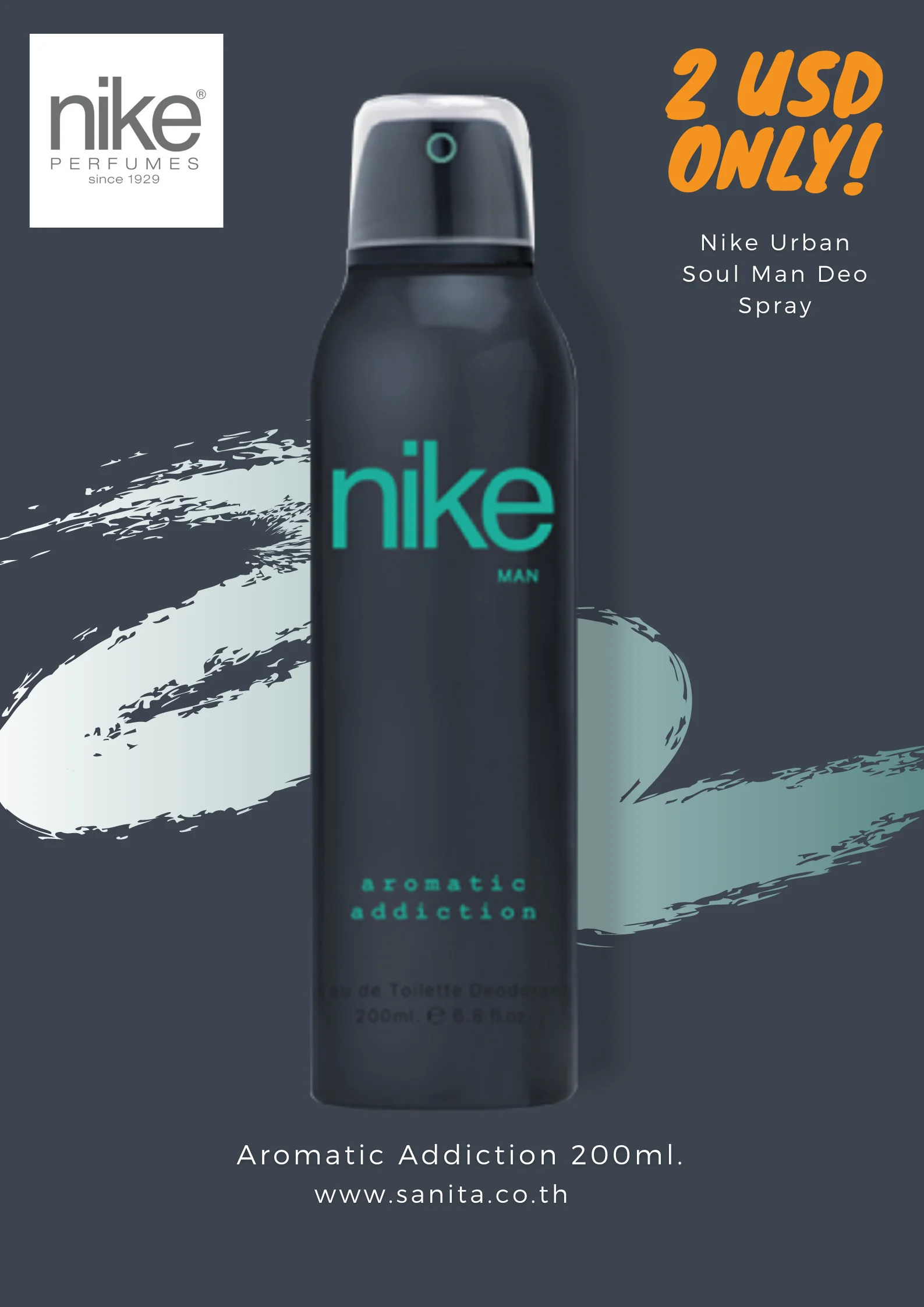 Nike Urban Soul Man Deo Spray - Aromatic Addiction Deodorant Perfume Bottle