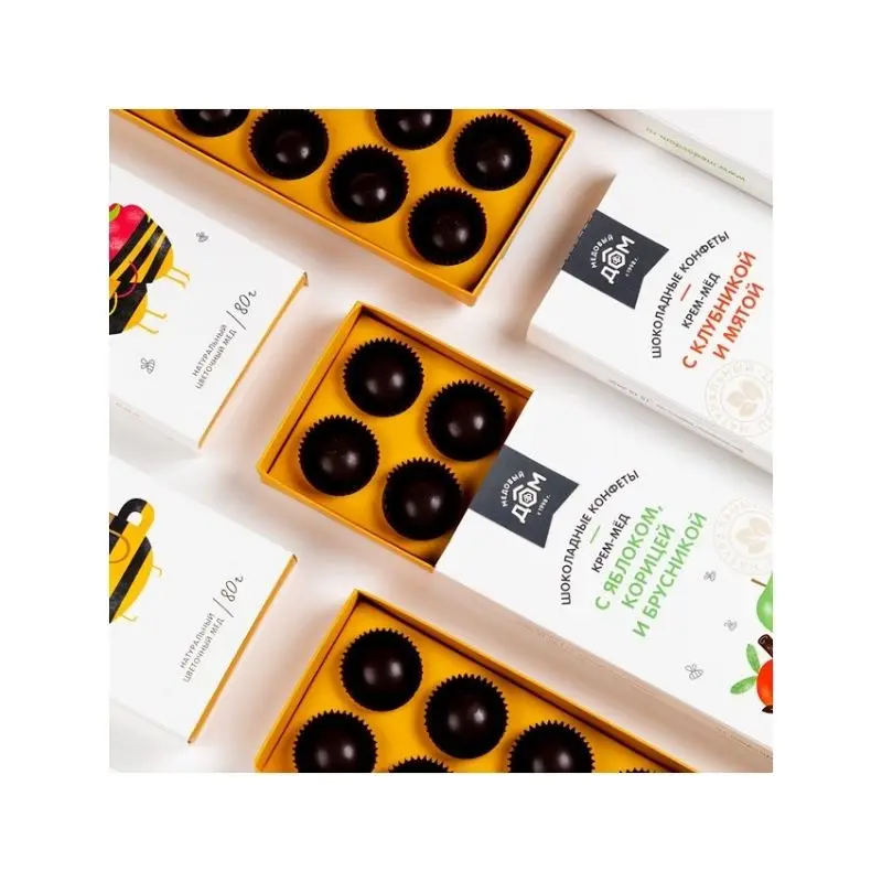 Шоколадные конфеты с кремом-медовый слив, шоколадные конфеты