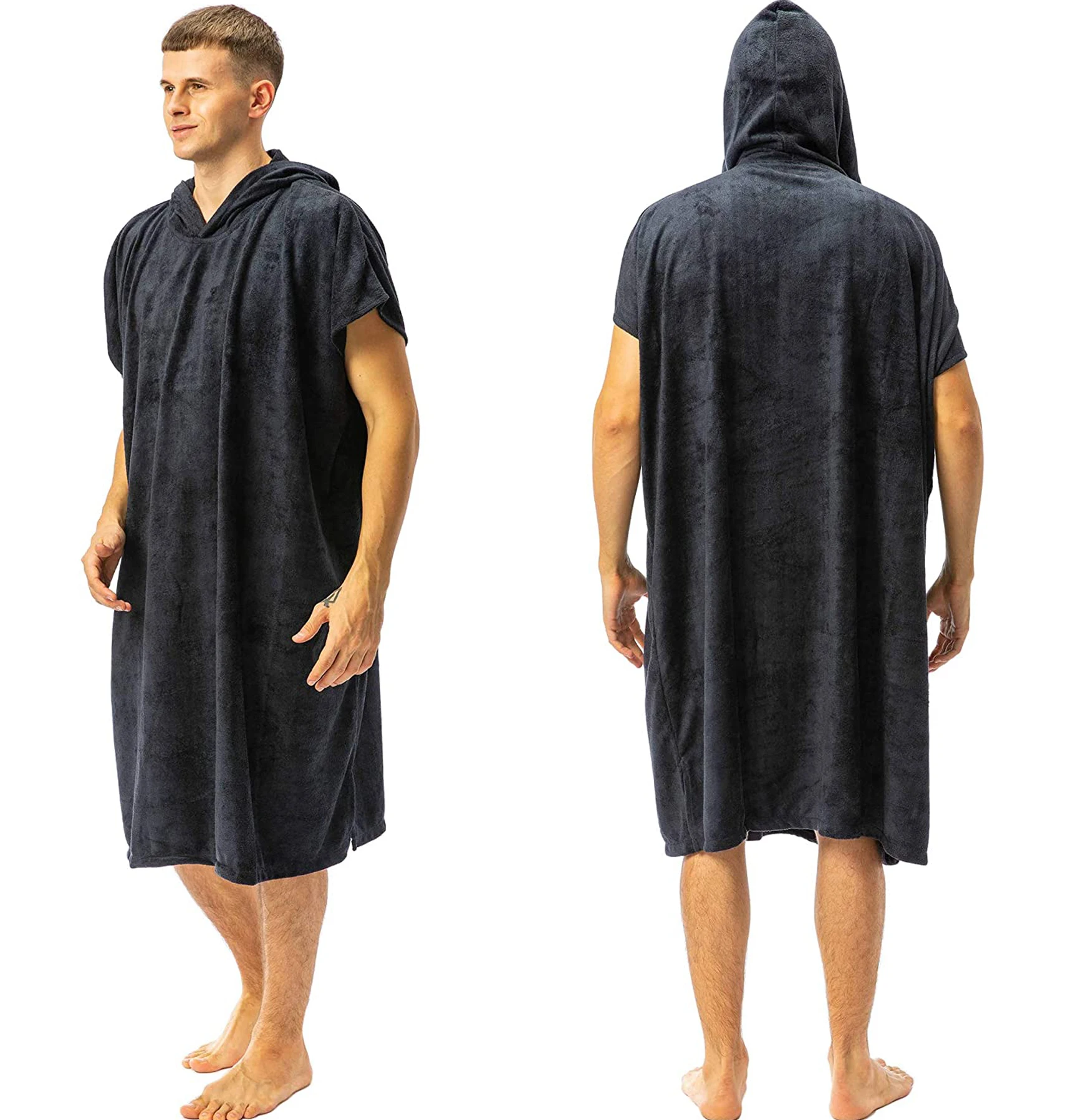 Adults Beach Towel Changing Robe Bath Towel Outdoor Poncho Kids Beach Towel Robe