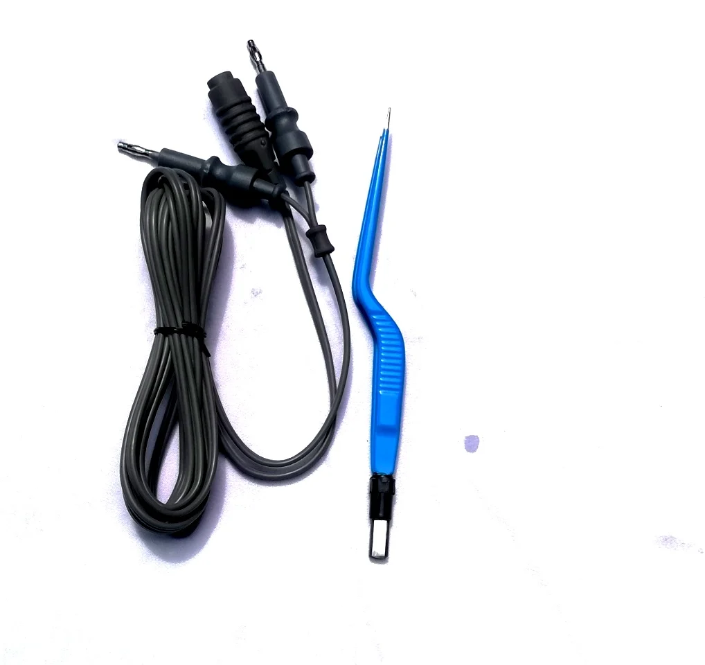  Bayonet Bipolar Forceps For Electro surgical Unit Or Diathermy With