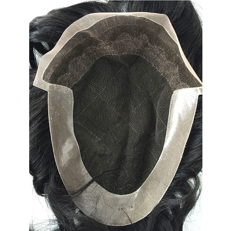 Wholesale Virgin Indian Hair Curl Thin Skin Human Hair TOUPEE For Men Hair System Piece