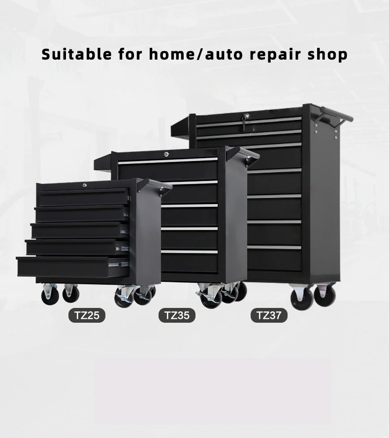 Metal Workshop Durable 5 Drawer Tool Trolley Tools Storage Cabinet