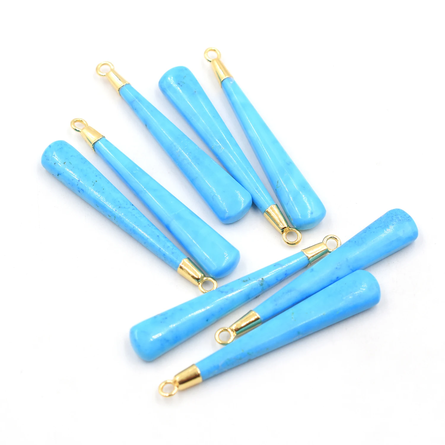 Howlite 40-45 мм удлиненный в форме капли позолоченный кулон камень Стрельца зодиака