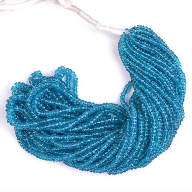
Natural Neon Apatite faceted Rondelle shape Gemstone Beads faceted Rondelle Cabochon Neon Apatite Beads Wholesale Gemstone Beads 