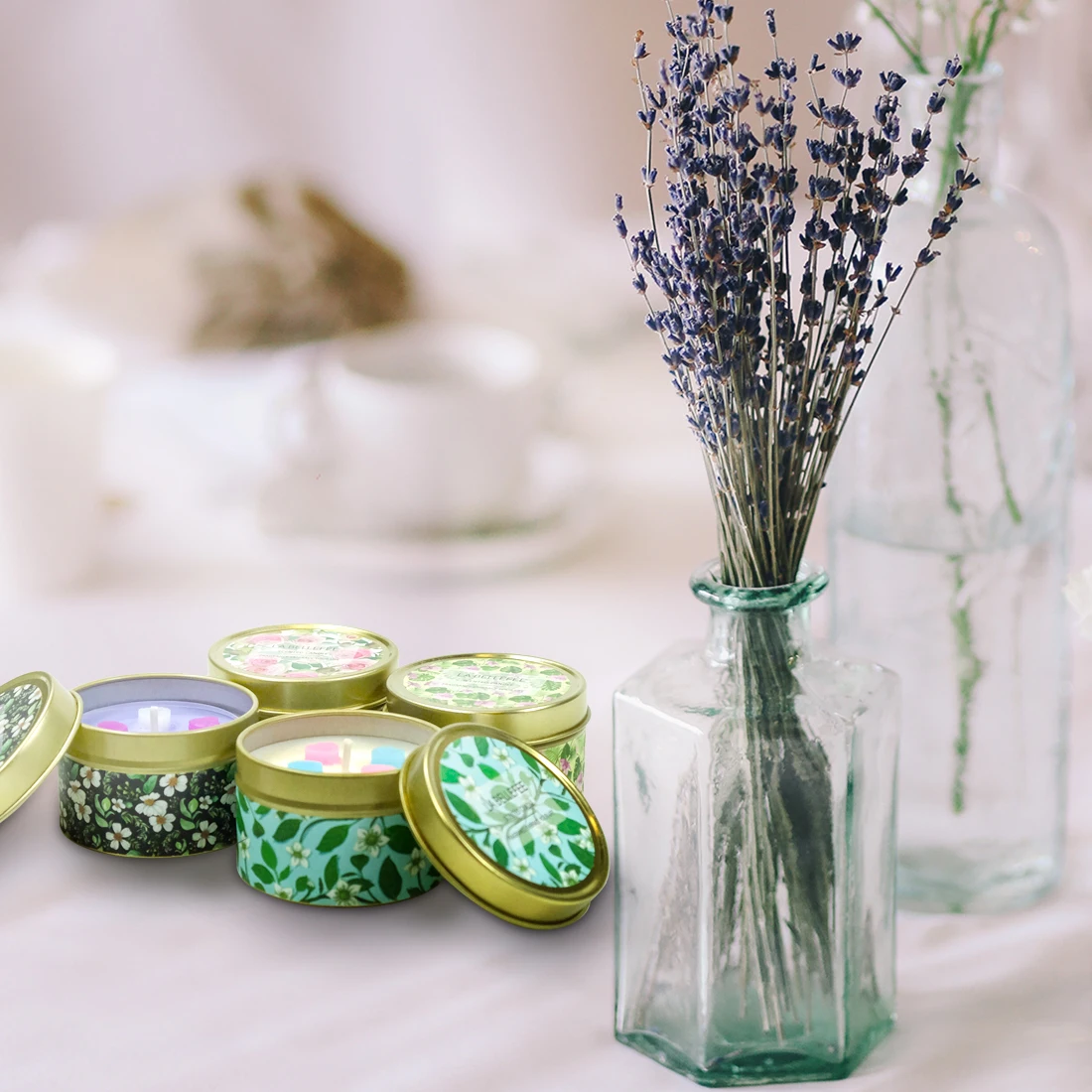 Custom Gift Set Heart Shape Vanilla Aroma Private Label Soy Wax Scented Candle for Lover Valentine