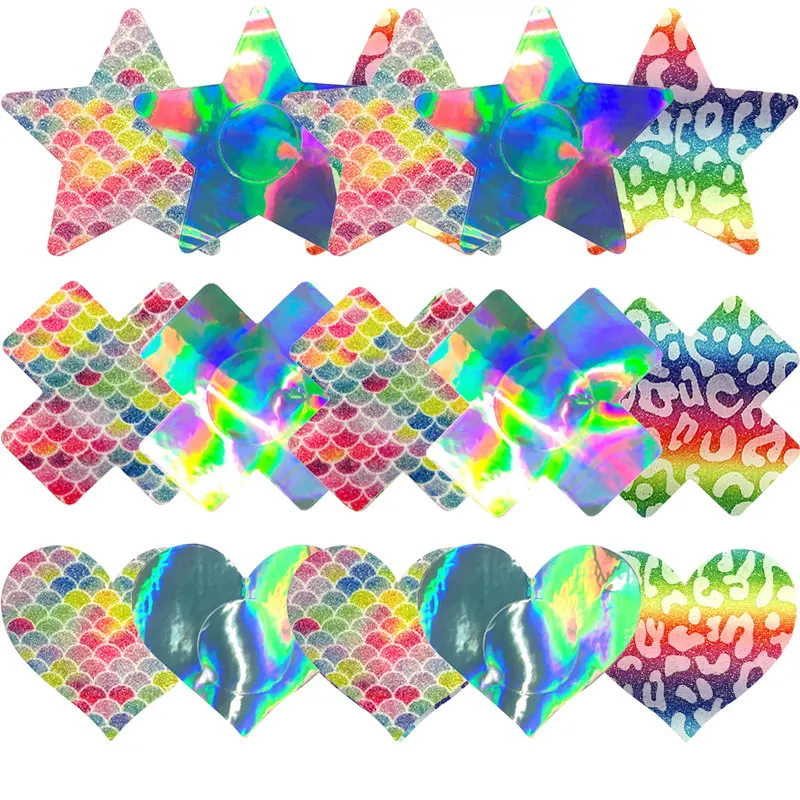 Intimate Accessory 10Pcs/5 Pairs Disposable Invisible Chest Sticker Non-woven Bra Breast Patch Bra-less Pasties Pad Nipple Cover