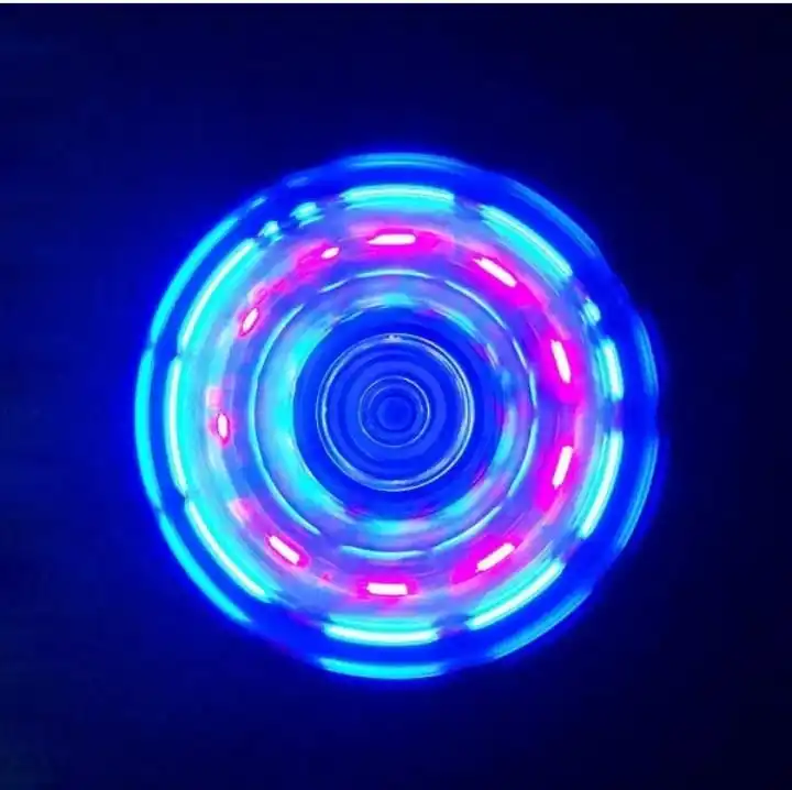 Fingertip Gyro Special Effect Luminous Three-Leaf Hand Spinner Transparent Multi-Gear Adjustable Stall Night Market Luminous Toy