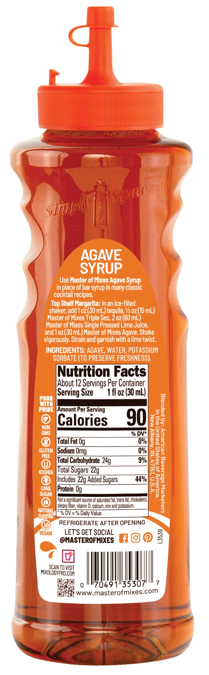 
Cocktail Essentials Agave - 375 ml Ready-To-Use Non-Alcoholic Cocktail Ingredient 