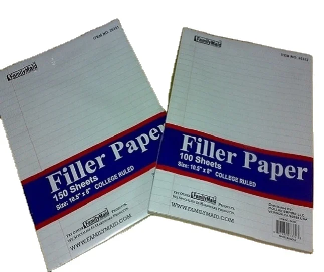 Wide and College Ruled Filler Paper for School and College Students