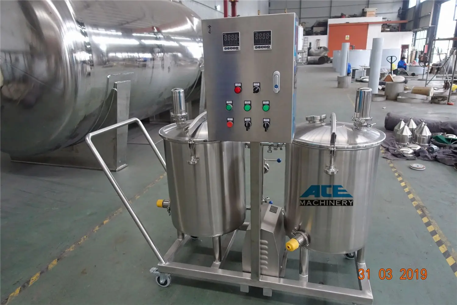 Factory Price Quality Sanitary Dairy Beverage Milk Cip Cleaning System Pipes Containers And Sterilization