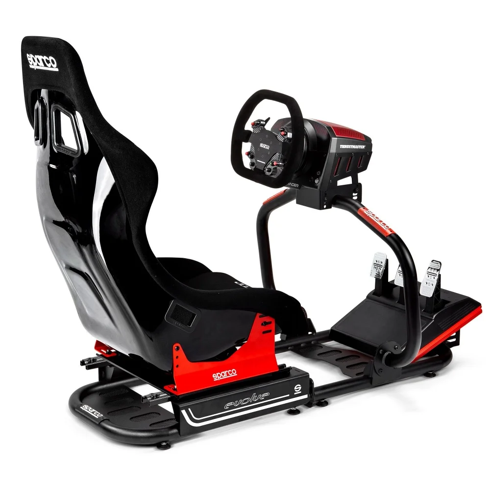 Extreme Sim racing Racing Simulator Cockpit With All Accessories (Black/Red) for sale