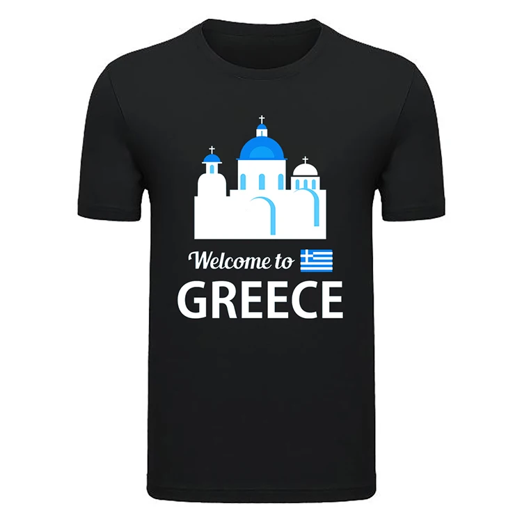 Top Quality Cotton/Polyester Greek Wear T-Shirts With All Colors And Customized Logo And Designs In Wholesale Price