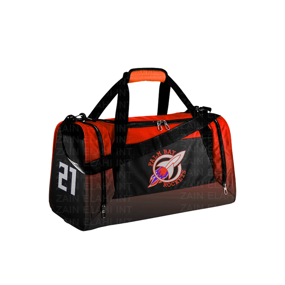 Customize waterproof duffel team football sublimation soccer travel printed sport gym bag