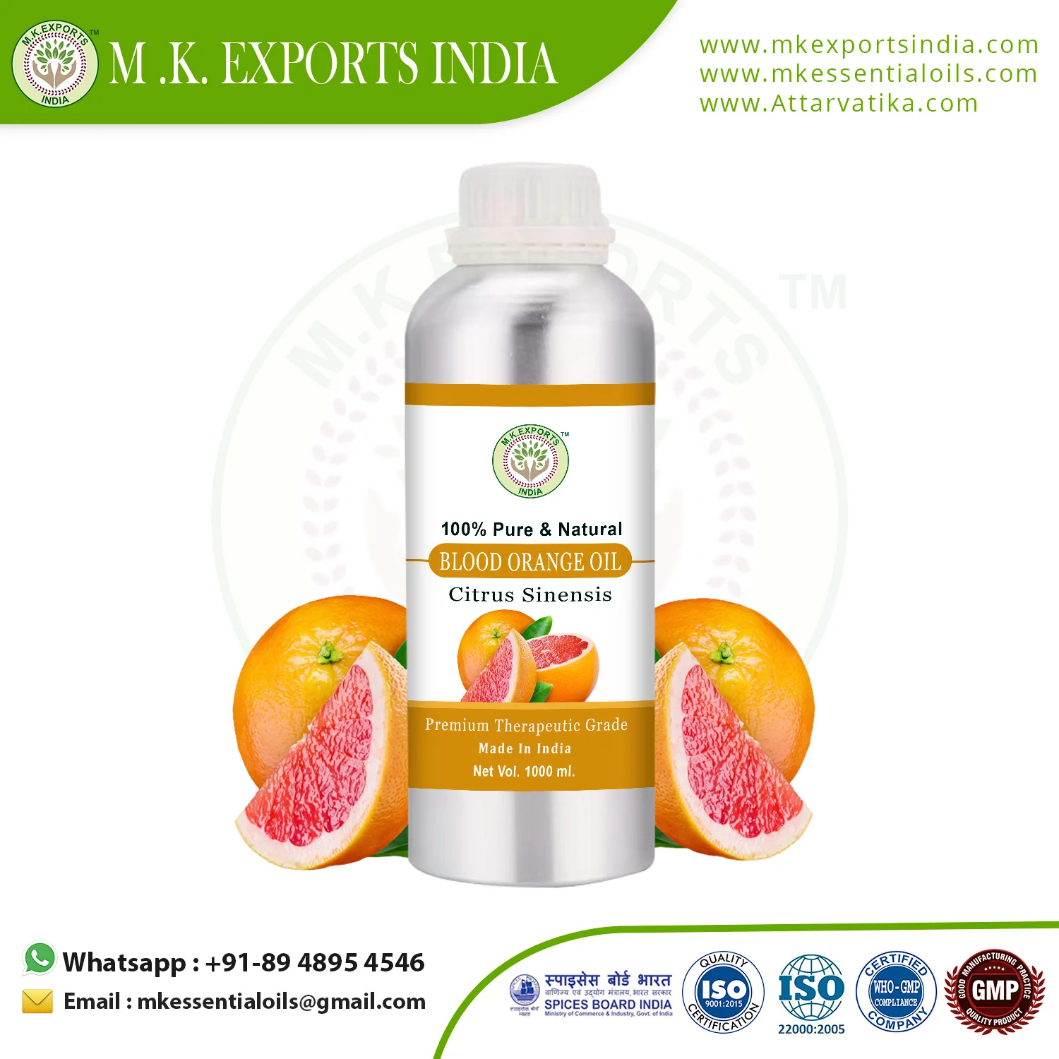 New Arrival 2022 Best Quality 100% Sweet  Blood Orange Essential Oil At Best Price