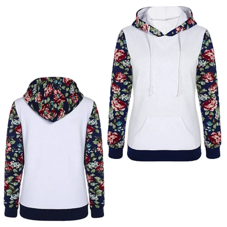 Top Trend High Quality Wholesale Floral Printed Hoodies Foe Women