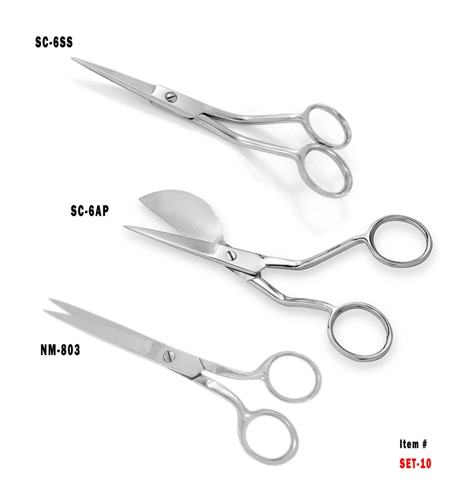 4.5 Inch stainless steel Embroidery Sewing Craft Shears gold plated stork scissors Fly Fishing Scissors Fish Scissors