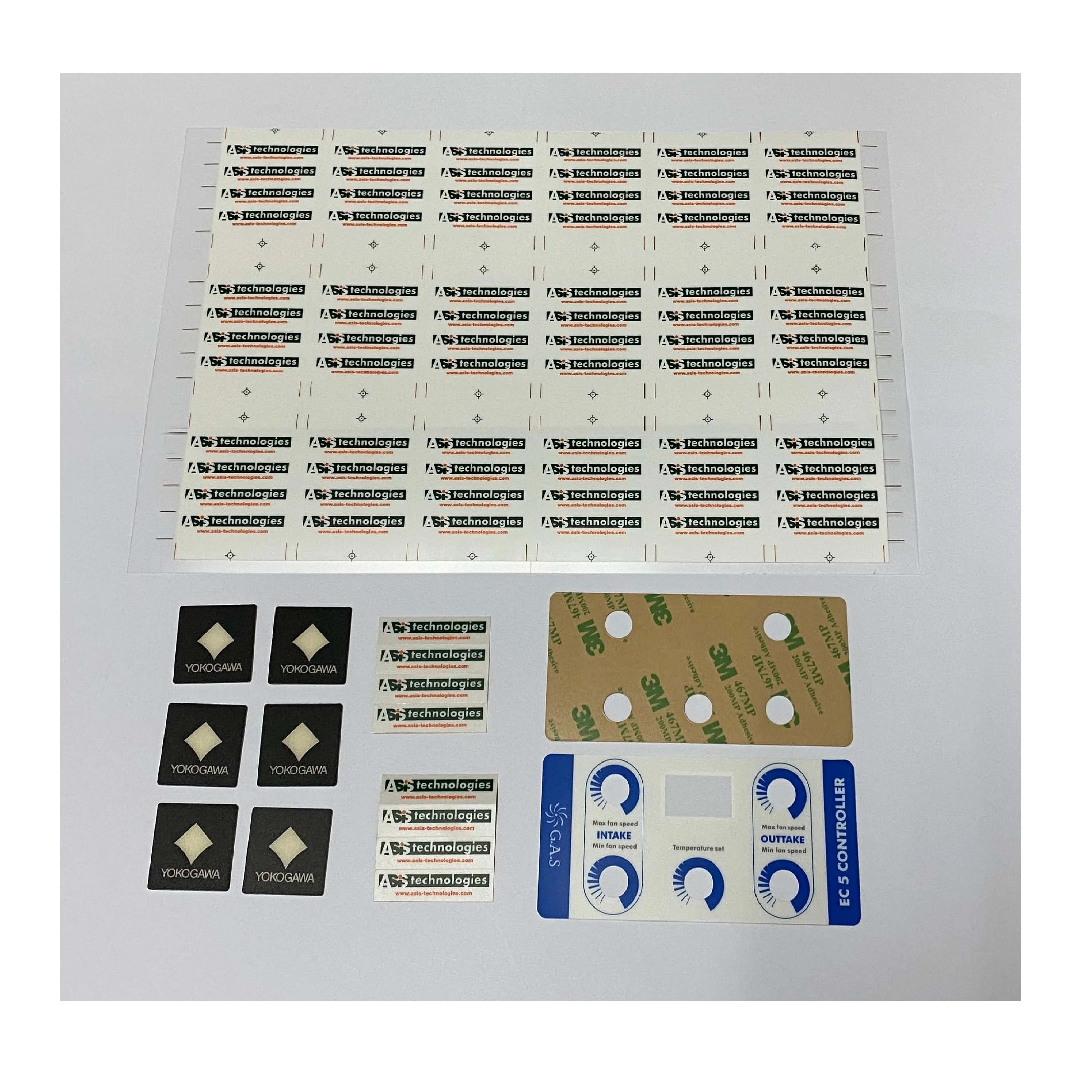 Silkscreen processing logo label custom from Singapore PET materials high-quality adhesives Design Color