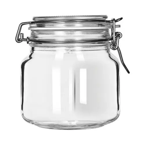 Hot Sale Empty 3.5 Glass Jar Glass Storage Jars With Airtight Locking Clamp Lid Premium Quality Wholesale Prices Customized Bulk
