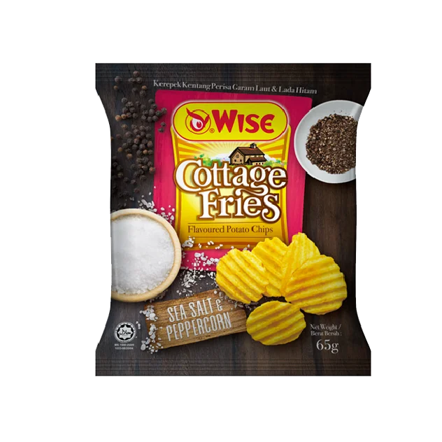 Wholesale Hot Selling Natural Potato Crisps Sea Salt and Peppercorn Chip Snack Chip Daily Snacks