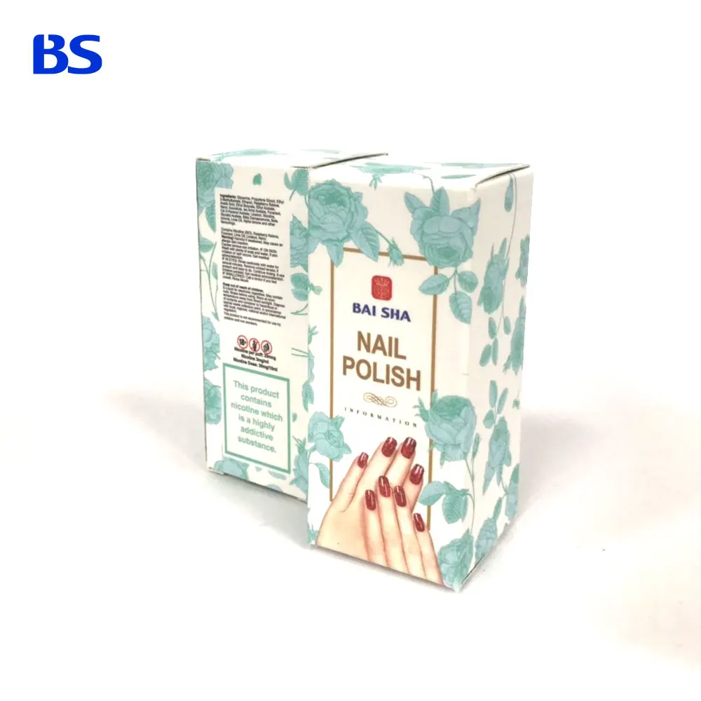 Customized High Quality Bottles Private Label Colors false nail 10ml bottle paper box nail polish packing box