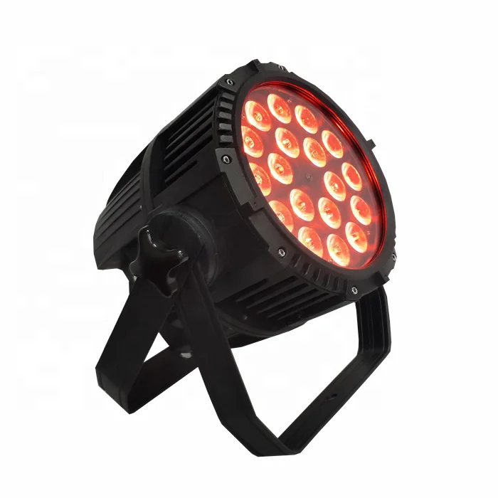 Outdoor event lighting 18x18w 6 in1 par 64 rgbwa uv ip 65 led par light
