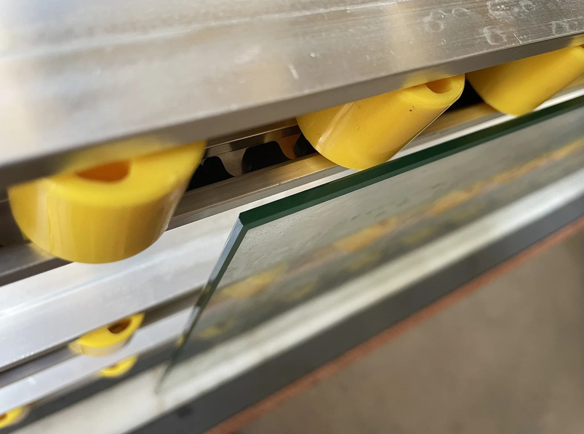 8 motors bearing structure heavy duty glass polisher / glass polishing machine