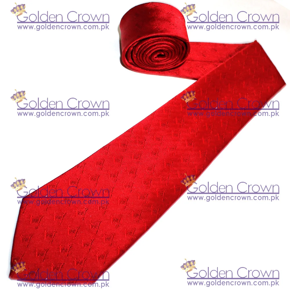 Wholesale New Design Masonic Red Silk Tie with Sq & G | High Quality Woven Ties