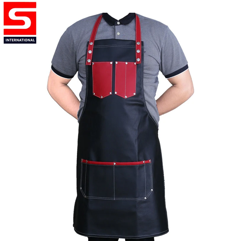  Регулируемый односторонний нагрудник разноцветные хлопковые парикмахерские рабочие фартуки по заводской цене