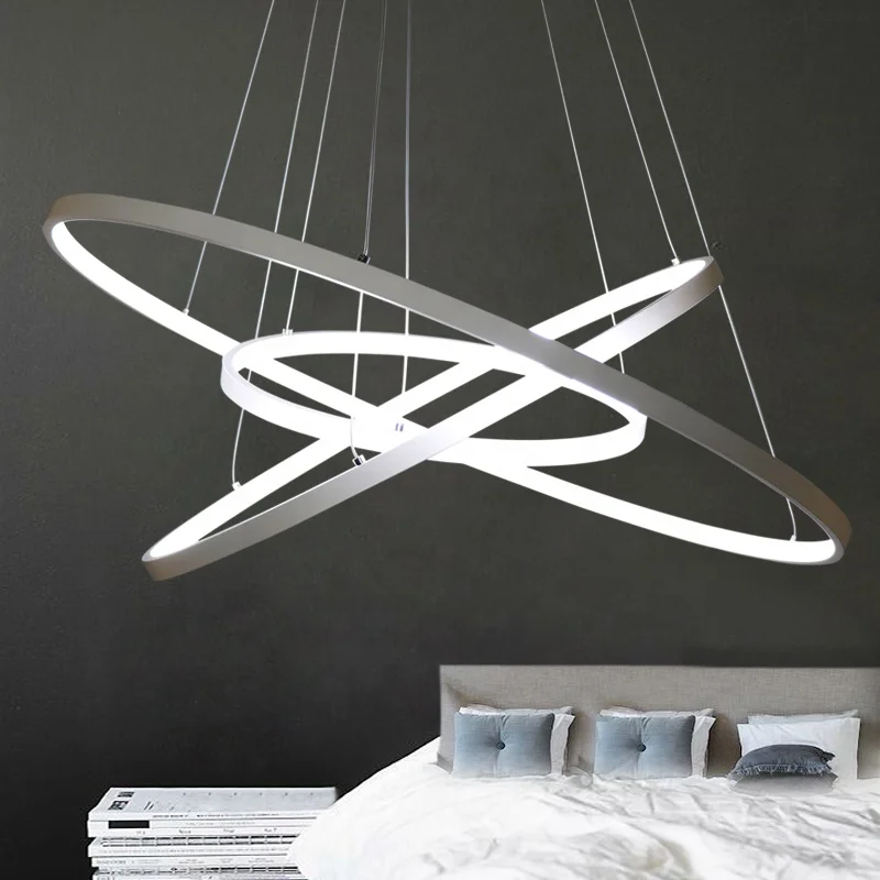 Modern Led Pendant Lights Acrylic Hanging Lamp For Restaurant Pendant Lamp Circle Luminaires Lustres Home Lighting