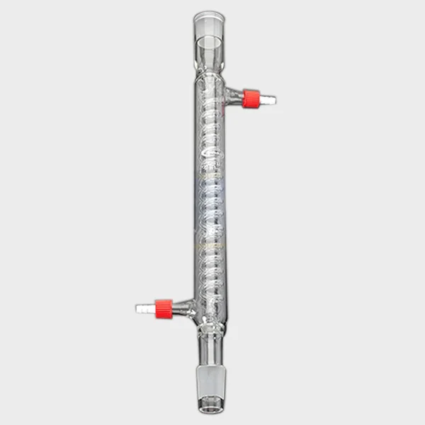 Coil Condenser Borosilicate with Screw Thread Connector borosilicate 3.3 Glass Tube new design Radical model manufacturer