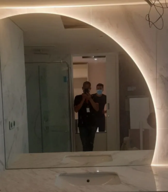 Полукруглая Светодиодная лента, зеркальная декоративная стена, сделано во Вьетнаме