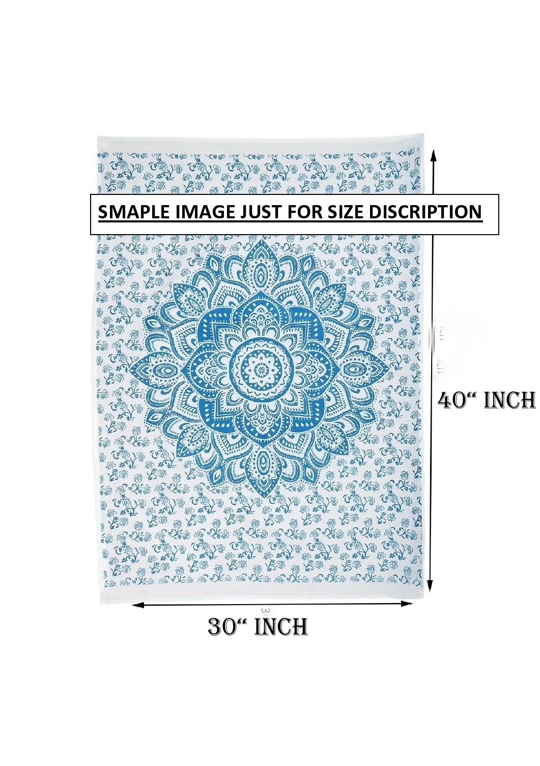 Beautiful Floral Block Print Poster Small Hippie Mandala Elephant Cotton Fabric Wall Tapestry Elegant Aubusson Home Decoration