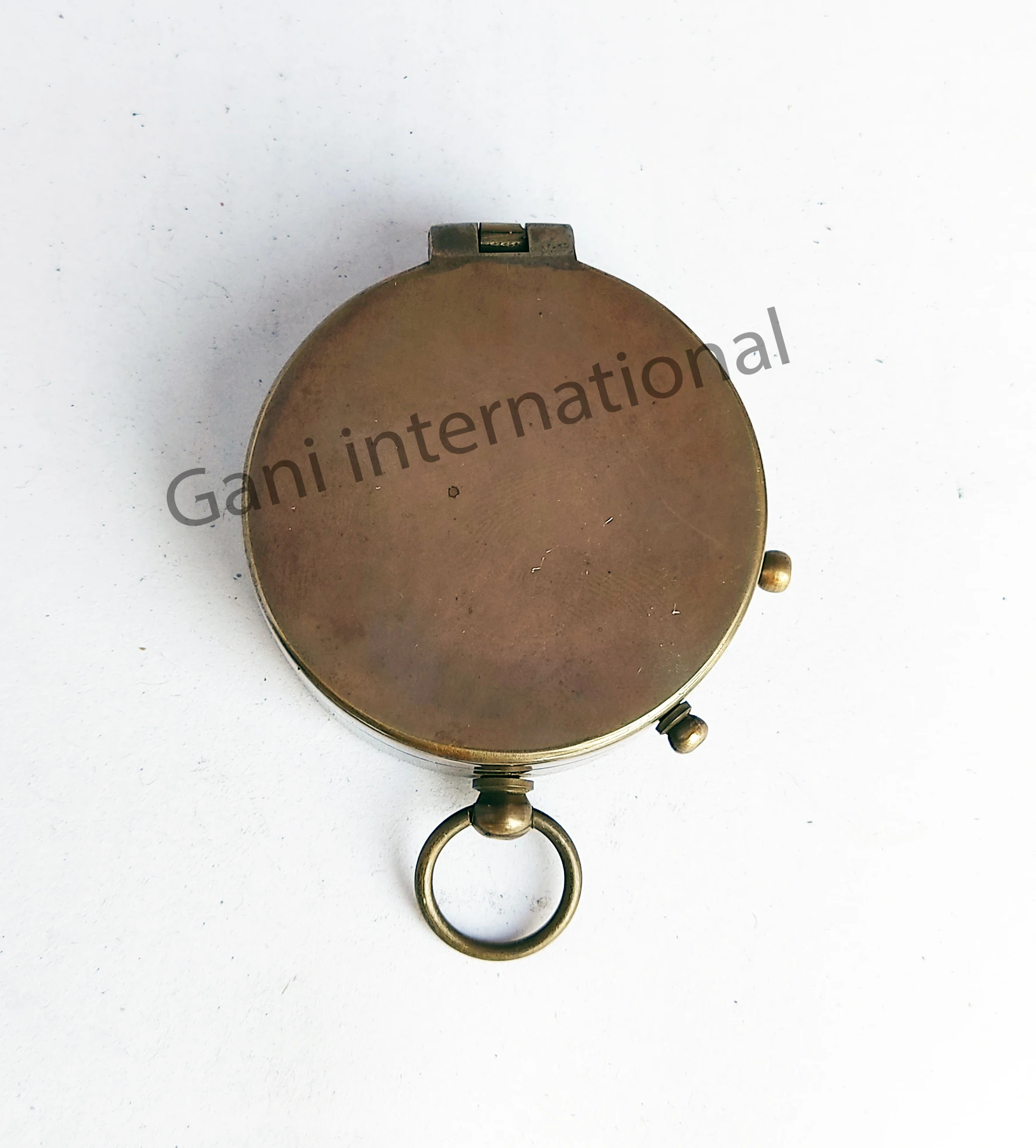 Nautical Brass flat Pocket Compass Anniversary Gift Engraved compass For Camping